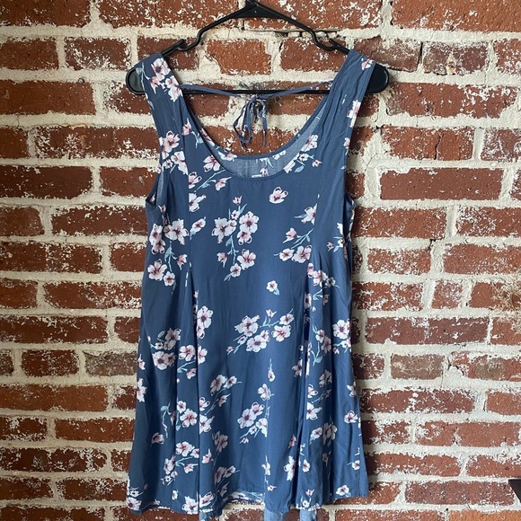 Garage blue floral mini dress - Picture 6 of 7